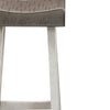 Bianca Barstool Set of 2 Dark Gray Saddle Seat White Solid Wood By Casagear Home BM319883