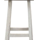 Bianca Barstool Set of 2 Dark Gray Saddle Seat White Solid Wood By Casagear Home BM319883