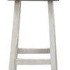 Bianca Barstool Set of 2 Dark Gray Saddle Seat White Solid Wood By Casagear Home BM319883