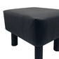 Ginni Footstool Ottoman Set of 2 Black Faux Leather Soft Seat Wood Legs By Casagear Home BM319889