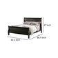 Ryla Queen Size Bed Classic Sleigh Panel Headboard Black Solid Wood By Casagear Home BM319900