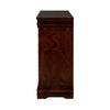 Ryla Wide Dresser, 6 Drawers, Bronze Metal Handles, Cherry Brown Solid Wood By Casagear Home