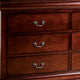 Ryla Wide Dresser, 6 Drawers, Bronze Metal Handles, Cherry Brown Solid Wood By Casagear Home