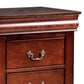 Ryla Nightstand 2 Drawers Cherry Brown Solid Wood Bronze Drop Handles By Casagear Home BM319904