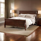 Ryla Twin Size Bed Sleigh Panel Headboard Dark Cherry Brown Solid Wood By Casagear Home BM319907