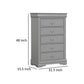 Ryla Tall Dresser Chest 5 Drawers Metal Handles Light Gray Solid Wood By Casagear Home BM319908