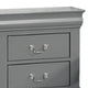 Ryla Nightstand 2 Drawers Light Gray Solid Wood Nickel Drop Handles By Casagear Home BM319910