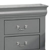 Ryla Nightstand 2 Drawers Light Gray Solid Wood Nickel Drop Handles By Casagear Home BM319910