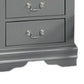 Ryla Nightstand 2 Drawers Light Gray Solid Wood Nickel Drop Handles By Casagear Home BM319910