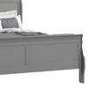 Ryla Twin Size Bed Sleigh Panel Headboard Classic Light Gray Solid Wood By Casagear Home BM319913