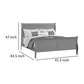 Ryla Twin Size Bed Sleigh Panel Headboard Classic Light Gray Solid Wood By Casagear Home BM319913