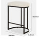 Gyn Counter Height Stool White Performance Fabric Black Cantilever Base By Casagear Home BM319921