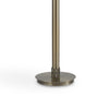 Modern Floor Lamp White Linen Drum Shade Brass Metal Pole Round Base By Casagear Home BM319926