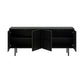 Dyan 66 Inch Sideboard Buffet Cabinet Console 4 Doors Black Wood Finish By Casagear Home BM320472