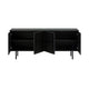 Dyan 66 Inch Sideboard Buffet Cabinet Console 4 Doors Black Wood Finish By Casagear Home BM320472