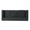 Tiya Sofa Button Tufted Back Boxed Seats Gray Fabric Upholstery 79 Inch By Casagear Home BM320496