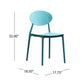 Corie Outdoor Patio Chair Set of 2 Midcentury Modern Style Teal Blue By Casagear Home BM320546