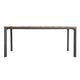 Outdoor Dining Table, 70 Inch Brown Wood, Gray Weather-Resistant Aluminium By Casagear Home