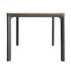 Outdoor Dining Table, 70 Inch Brown Wood, Gray Weather-Resistant Aluminium By Casagear Home