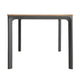 Outdoor Dining Table, 70 Inch Brown Wood, Gray Weather-Resistant Aluminium By Casagear Home