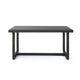 Sanie Outdoor Dining Table, 59 Inch Top, Iron Frame, Brown Resin Wicker By Casagear Home