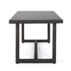 Sanie Outdoor Dining Table, 59 Inch Top, Iron Frame, Brown Resin Wicker By Casagear Home