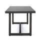 Sanie Outdoor Dining Table, 59 Inch Top, Iron Frame, Brown Resin Wicker By Casagear Home