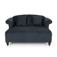 Loveseat Chaise Lounger 2 Pillows 63 Inch Wood Frame Charcoal Gray By Casagear Home BM320559