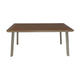 Outdoor Dining Table, 63 Inch Brown Eucalyptus Wood Top, Silver Metal Legs By Casagear Home