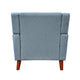 Accent Armchair Tufted Back and Flared Arms Birch Wood Blue Polyester By Casagear Home BM320567
