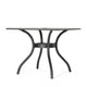 Serb Outdoor Dining Table, 37 Inch Square, Handcrafted Copper Patina Finish By Casagear Home