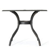 Serb Outdoor Dining Table, 37 Inch Square, Handcrafted Copper Patina Finish By Casagear Home