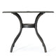 Serb Outdoor Dining Table, 37 Inch Square, Handcrafted Copper Patina Finish By Casagear Home