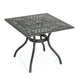 Serb Outdoor Dining Table, 37 Inch Square, Handcrafted Copper Patina Finish By Casagear Home