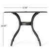 Serb Outdoor Dining Table, 37 Inch Square, Handcrafted Copper Patina Finish By Casagear Home