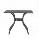 Cay Outdoor Dining Table, 40 Inch Square Top, Black Lattice Metal Design By Casagear Home