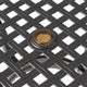 Cay Outdoor Dining Table, 40 Inch Square Top, Black Lattice Metal Design By Casagear Home