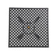 Cay Outdoor Dining Table, 40 Inch Square Top, Black Lattice Metal Design By Casagear Home
