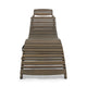 Hanie Outdoor Foldable Chaise Lounger, 73 Inch, Slatted Gray Acacia Wood By Casagear Home