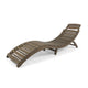 Hanie Outdoor Foldable Chaise Lounger, 73 Inch, Slatted Gray Acacia Wood By Casagear Home