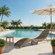 Hanie Outdoor Foldable Chaise Lounger, 73 Inch, Slatted Gray Acacia Wood By Casagear Home