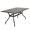 Toni Outdoor Table 67 Inch Rectangular Top Lattice Bronze Aluminium By Casagear Home BM320581