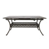 Dining Table, 64-82 Inch Extendable Acacia Wood Top, Aluminium, Dark Brown By Casagear Home