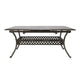 Dining Table, 64-82 Inch Extendable Acacia Wood Top, Aluminium, Dark Brown By Casagear Home