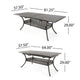 Dining Table, 64-82 Inch Extendable Acacia Wood Top, Aluminium, Dark Brown By Casagear Home