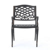 Toni Outdoor Armchair Scrolled Lattice Pattern Cabriole Legs Copper Metal By Casagear Home BM320588