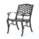Toni Outdoor Armchair Scrolled Lattice Pattern Cabriole Legs Copper Metal By Casagear Home BM320588