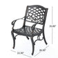 Toni Outdoor Armchair Scrolled Lattice Pattern Cabriole Legs Copper Metal By Casagear Home BM320588