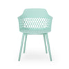 Outdoor Patio Chair Curved Arms Weather Resistant Modern Mint Green By Casagear Home BM320593