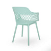 Outdoor Patio Chair, Curved Arms, Weather Resistant Modern Mint Green By Casagear Home